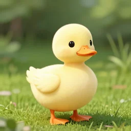 toon cartoon style of little duck yet with realism