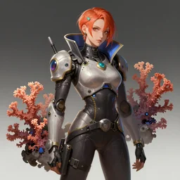 cyberpunk coral aristocrat, highly detailed, digital painting, trending on artstation, concept art, sharp focus, illustration, art by artgerm and greg rutkowski and magali villeneuve