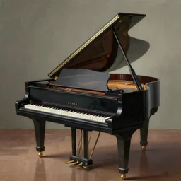 a surreal painting of a piano which is literally self-consuming and forming a loop of itself, 4k, hd, ultra realistic, high quality