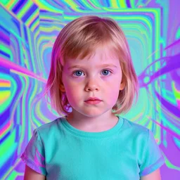 portrait of mary louise brooks age 2 5, synthwave colours, op art, vapourwave