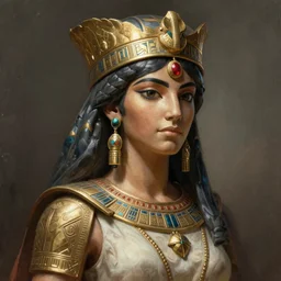 a portrait of a  anthropomorphic an ancient mesopotamia warrior goddess,  D&D, fantasy, intricate, highly detailed, digital painting, artstation, concept art, smooth, sharp focus, illustration, art by artgerm and greg rutkowski and alphonse mucha