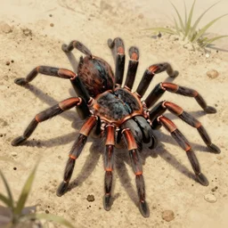 speculative evolution of a sand shoot spider detailed colorful, done by dougal dixon illustration trending on artstation afterman