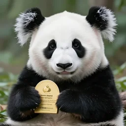 poala, a cross between a panda and a koala, cute photograph, f / 1 6, 3 5 mm, award - winning photography, soft lighting