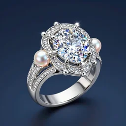 a beautiful diamond wedding ring made of platinum glowing in sparkles with heavenly notes neo rococo, pearls and ruby, highly detailed sailor moon aesthetic, fantasy, intricate, elegant, highly detailed, digital painting, artstation, concept art, matte, sharp focus, illustration