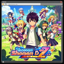 poster of a PC indie videogame titled Shonen Idle Z, by Kohei Horikoshi, 4K, trending on ArtStation
