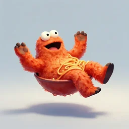 a photo of the flying spaghetti monster relaxing in timed square