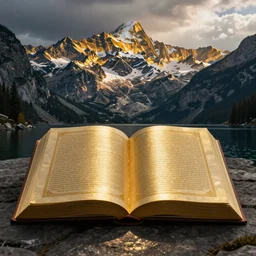 lakeside mountains, gilded codex