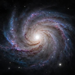 extremely detailed photo of a spiral galaxy