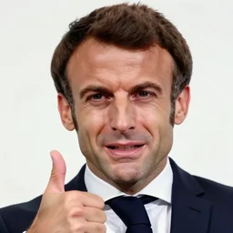 closeup portrait of emmanuel macron dressed as napoleon crying thumbs up, natural light, sharp, detailed face, magazine, press, photo, steve mccurry, david lazar, canon, nikon, focus