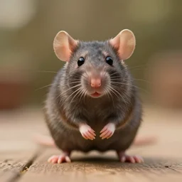 a cinematic anthropomorphic rat, front view, ultra realistic, canon, 3 5 mm, bokeh, coherent, warm colors