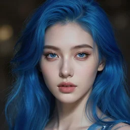 hd photograph of a pretty girl with blue hair, close up portrait, in the style of ilya kuvshinov, canon eos r 3, f / 1. 4, iso 2 0 0, 1 / 1 6 0 s, dramatic lighting, fantasy, intricate, elegant, highly detailed, lifelike, photorealistic, digital painting, bokeh, hdr, high resolution, artstation, concept art, smooth, sharp focus, art by krenz cushart and albert aublet