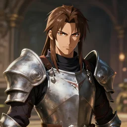 Anime characte with a defined face r from an RpG video with armor in HD, artstation, Greg rutkowski, cinematic