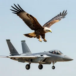 half eagle half F-15 fighter jet