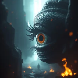 sauron eye watching the the great battle of the middle earth : : cinematic light : : unreal engine 5