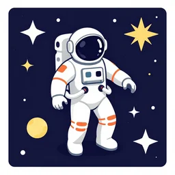 psychedelic star astronaut graphic design, wide angle shot, vector art, by frank frazetta and salvador dali