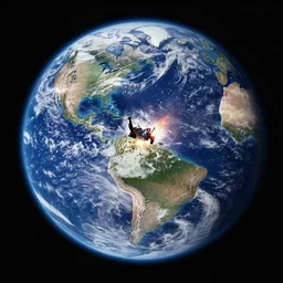 star crashing into earth