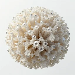 high intricate crystals of tremella - fuciformis, maria panfilova, andrea savchenko, mike kime, ludovic plouffe, qi sheng luo, oliver cook, trending on artstation
