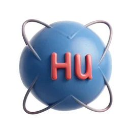 realistic representation of an atom of helium