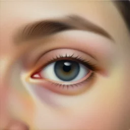 painting by Jenny Saville of a close-up of an eye, oil on canvas, fine art