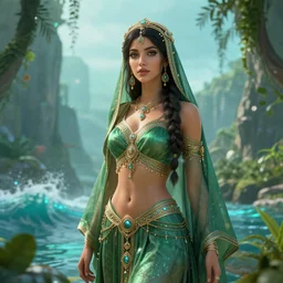 🍃 🌊 goddess of love arabian, style artstation, style greg rutkowsk, octane render, unreal engine 6, epic game graphics, fantasy, cyberpunk, conceptual art, ray tracing