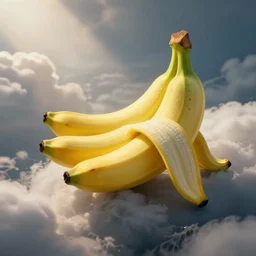 heavenly banana going to heaven. perfection. digital art by meeple