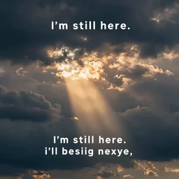 look at the sky, i'm still here. i'll be alive next year.