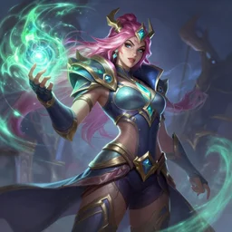 seraphine league of legends wild rift hero champions arcane magic digital painting bioluminance alena aenami artworks in 4 k design by lois van baarle by sung choi by john kirby artgerm style pascal blanche and magali villeneuve mage fighter assassin
