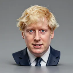 boris johnson as a plastic toy, big eyes, grin, portrait by greg hildebrandt, studio lighting, muted colors, by terry richardson, handmade, by beeple, ultrarelistic, extreme detail, reflections, trending on artstation, 8 k