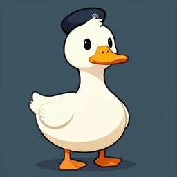 portrait of a dictator duck, flat art, award winning art, nft - style art, cartoon, detailed