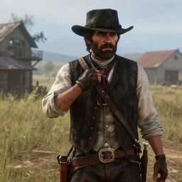 Film still of El Risitas in Red Dead Redemption 2 (2018 video game)