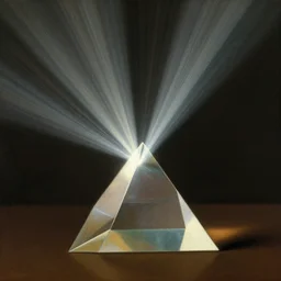 rays of light diffracted through prism, by anthony van dyck, artstation