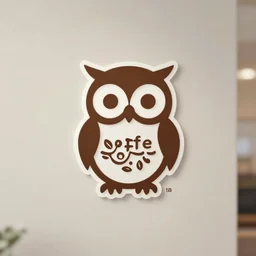 a logo design of owl coffee shop