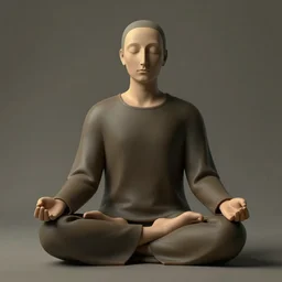 image for meditation, masterpiece, in style of rene magritte, rendered in blender, ultra realistic, smooth shading, ultra detailed, high resolution, cinematic, unreal 6,, fine details, studio lighting, subtle shadows,,, photorealism, hyper realism, octane render, hyper detailed, canon eos r 3, f / 1. 4, iso 2 0 0, 1 / 1 6 0 s, medium shot, 8 k, raw, unedited, in - frame,