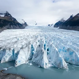 a photo of a receding glacier