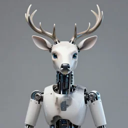 cybernetic robot deer. a close - up studio portrait by annie leibovitz