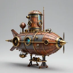 steampunk airship, Canon DSLR 35mm 8k product photo