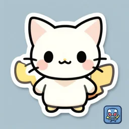cute miss mascot delcatty delcatty delcatty pokemon sticker art, cronobreaker, beeple game icon