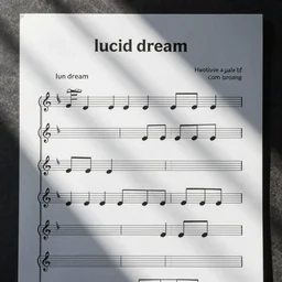 sheet music titled lucid dream