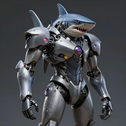 half man half shark weaponized mech suit, cyberpunk portrait blender cinema 4 d hideaki anno new media art stanley rene lau beeple james jean marc simonetti elegant highly detailed digital painting artstation 4 k render 1 0 4 0 x 1 0 4 0