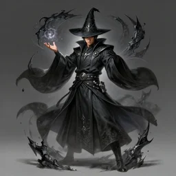 a highly detailed illustration of Hiroyuki Sanada as wizard wearing black robe and mage hat, dramatic magic floating pose, intricate, elegant, highly detailed, centered, digital painting, artstation, concept art, smooth, sharp focus, league of legends concept art, WLOP