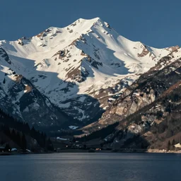 lakeside mountains, by carlo carra