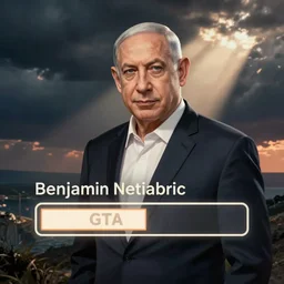 Benjamin netanyahu GTA loading screen illustration
