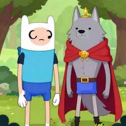 enlightened royal wolf  MICHAEL DIVINE and by AMANDA SAGE , trending on artstation, cartoon, adventure time style