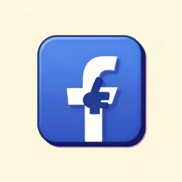 facebook logo stylised in 8 0 s style