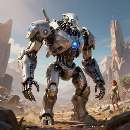 scorcher machine mecanical creature robot of horizon forbidden west horizon zero dawn bioluminiscence global illumination ray tracing hdr fanart arstation by ian pesty and alena aenami artworks in 4 k