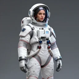 Female in a futuristic astronaut suit made by WLOP, Ilya Kuvshinov, Stanley Artgerm Lau, Rossdraws, trending on ArtStation