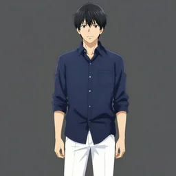 anime illustration of ryosuke takahashi in his thirties wearing a dark blue shirt and white pants, standing by his glossy white 1 9 9 0 mazda rx - 7 fc on an empty highway at sunrise, cinematic lighting, initial d anime 1 0 8 0 p, 9 0 s anime aesthetic, volumetric lights, rule of thirds, unreal engine render, pinterest wallpaper, trending on artstation