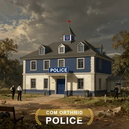 Police station. By Rembrandt and artstation trending