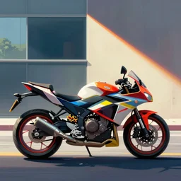🌈 abstract concept motorcycle by atey ghailan and edward hopper