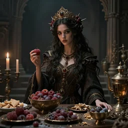 beautiful goddess of feast and famine, ominous, cinematic, realistic, intricate detail, finely detailed, small details, extra detail, photorealistic, epic, high definition, octane render, 8 k, artstation, midjourney